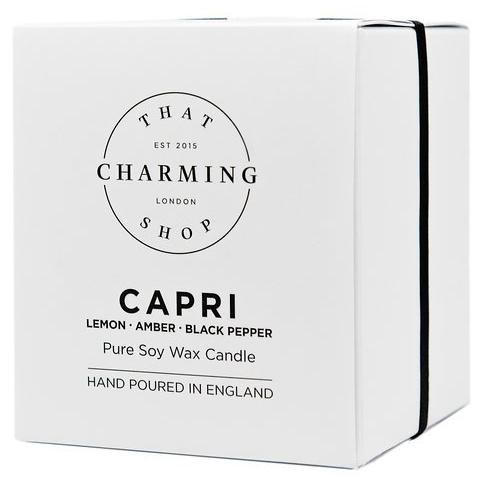 City Lights Candle - City Candle - Capri Candle - Lemon Amber Black Pepper Deluxe Candle - That Charming Shop